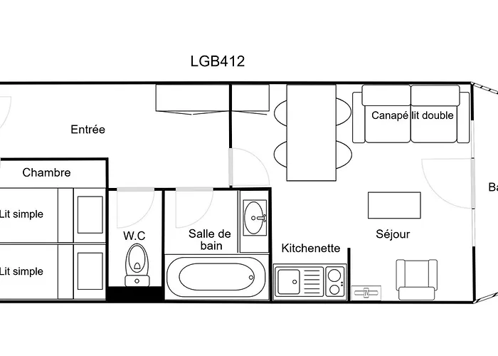 Confortable 2 Pieces, Skis Aux Pieds, 4 Pers, Proche Commerces - Fr-1-182a-13 *
